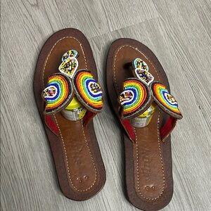 Colorful Beaded Women's Sandals